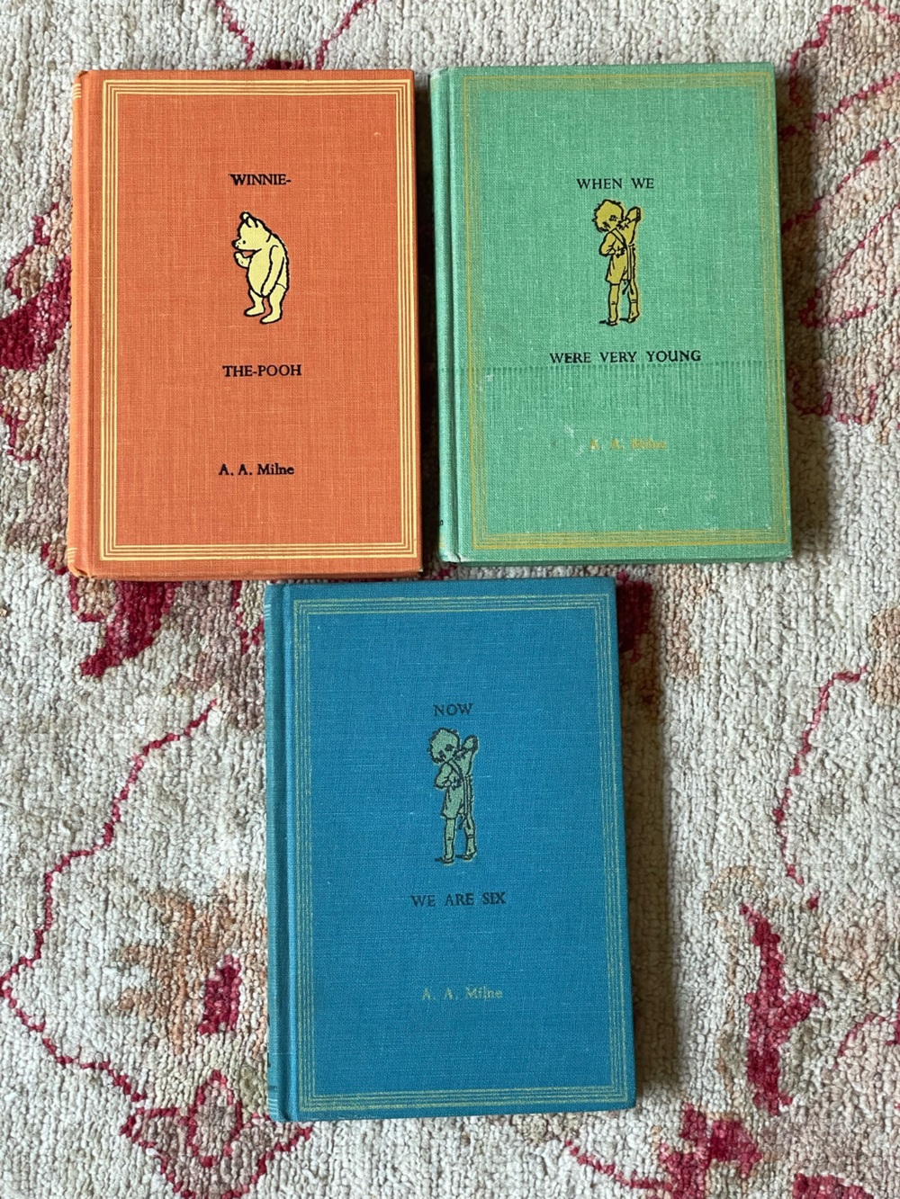 Winnie The Pooh A.A. Milne 1961 Vintage Hardcover Books Set Of 3